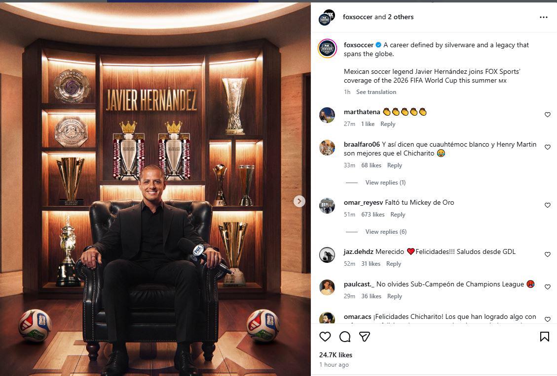 Chicharito Hernández sorprende con su nuevo trabajo: ¡irá al Mundial 2026!