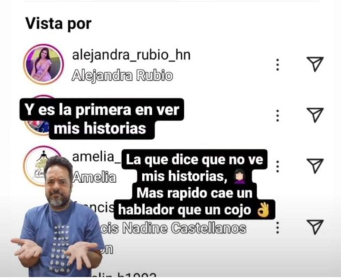 Tras darse a conocer esto, Milagro Flores decidió responder a través de una historia en su cuenta de Instagram. “Y es la primera en ver mis historias… La que dice que no ve mis historias, más rápido cae un hablador que un cojo”, escribió Milagro junto a una captura de pantalla en donde se observa que Alejandra vio una de sus historias de Instagram.