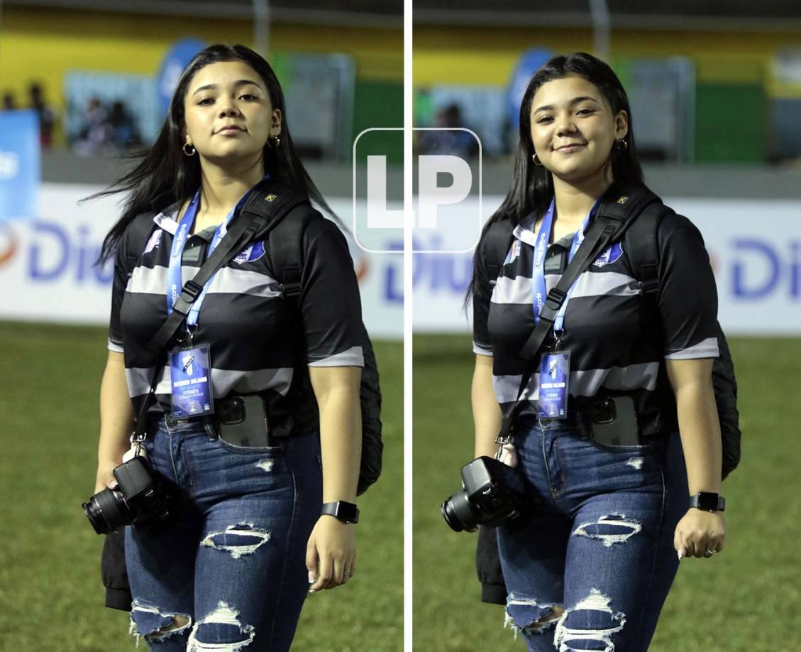 La linda fotógrafa del Honduras Progreso, Desired Majano.