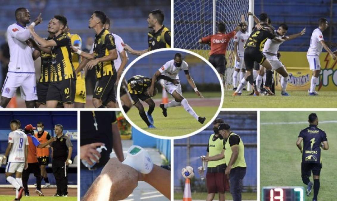 Las imágenes del clásico del fútbol hondureño que empataron Real España y Olimpia (1-1) en el inicio del Torneo Apertura 2020-2021 de la Liga Nacional. Fotos Yoseph Amaya y Neptalí Romero