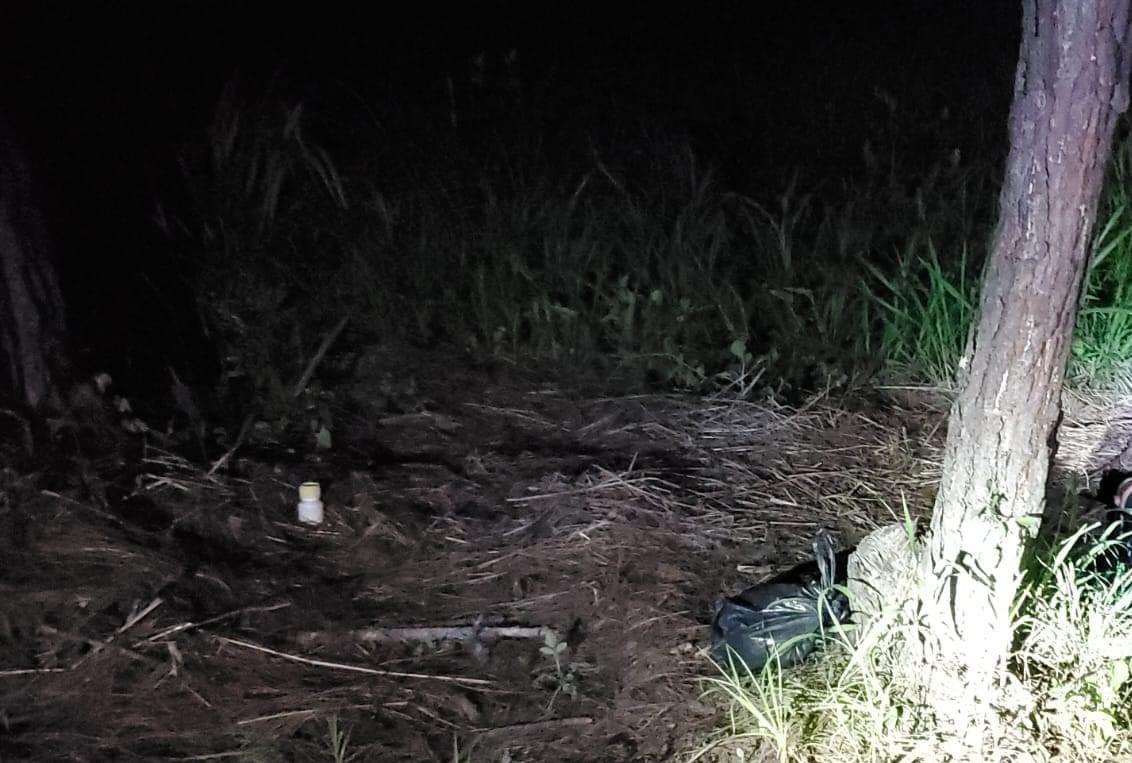 Escena donde fue asesinado don Pascual Carrasco, de 80 años, en Guaimaca, Francisco Morazán.