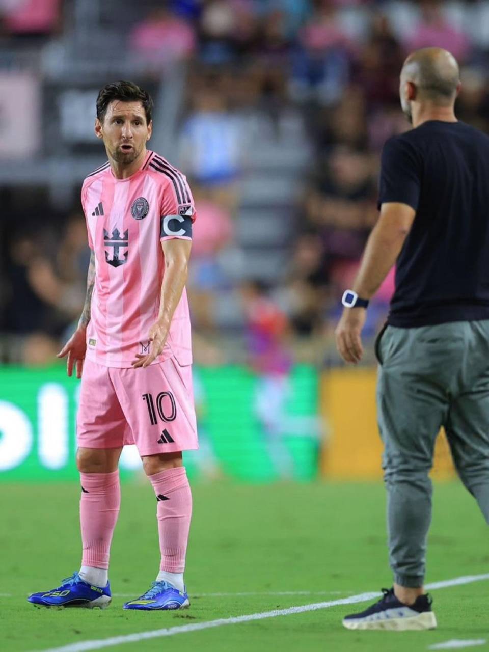 La llamativa imagen de Messi y Mascherano en el partido del Inter Miami vs Chicago Fire.