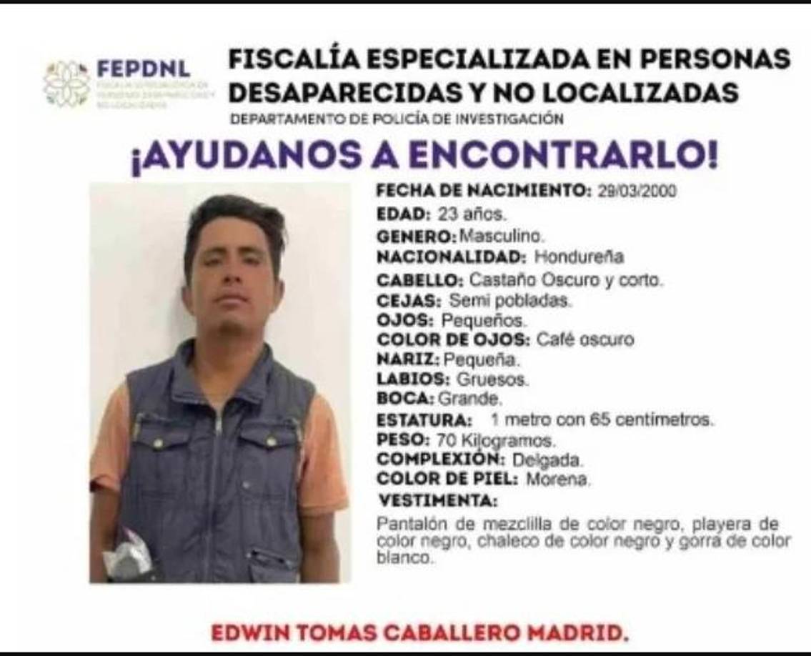 Edwin Tomás Caballero Madrid.