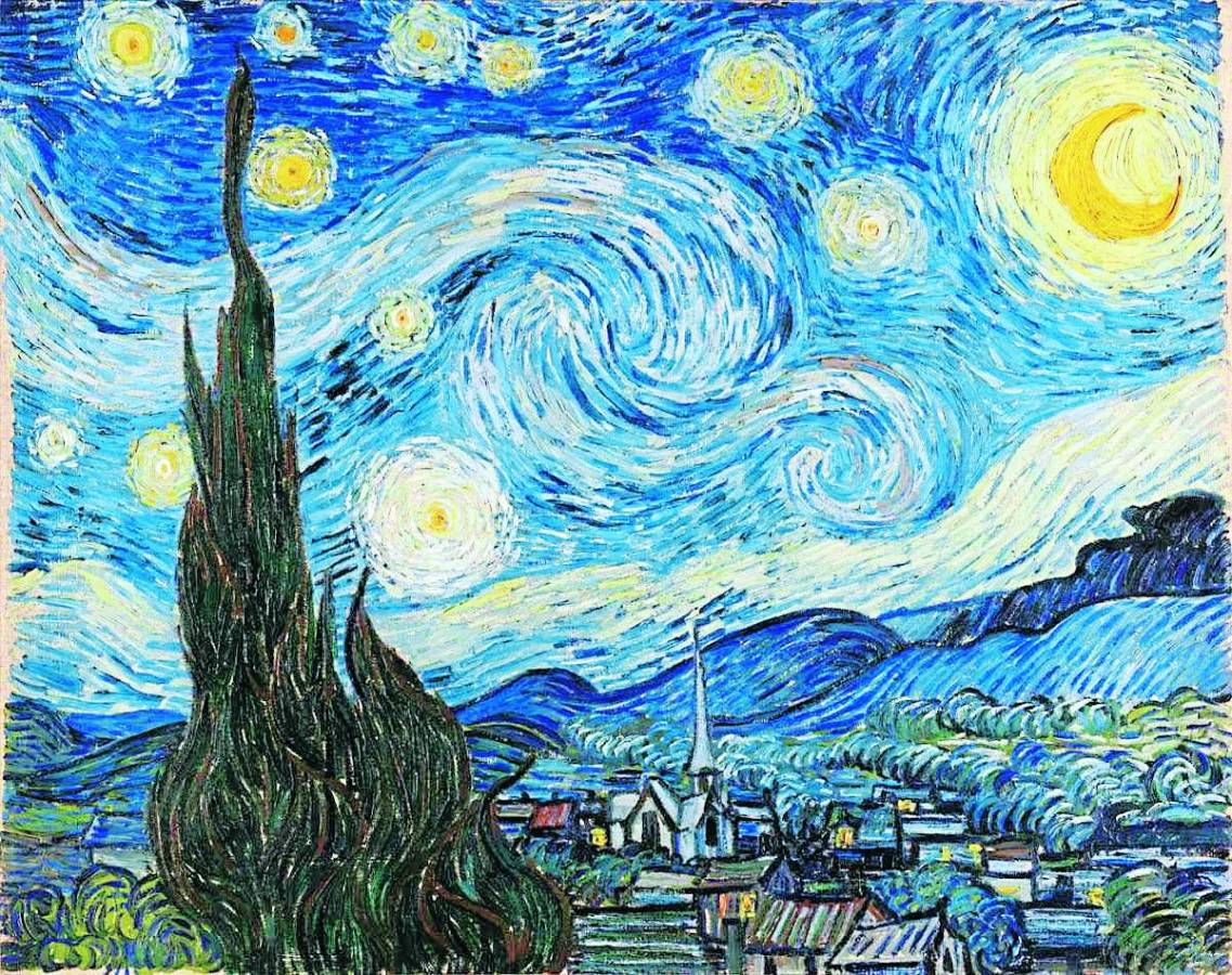 “La noche estrellada” es una de las pinturas más reconocidas en la historia del arte, parte de la colección del Museo de Arte Moderno de Nueva York.