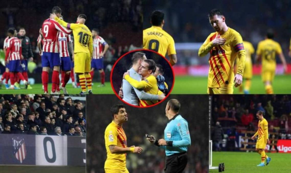 Las imágenes de la victoria del Barcelona frente al Atlético de Madrid en el estadio Wanda Metropolitano, donde estuvo presente un famoso personaje hondureño.