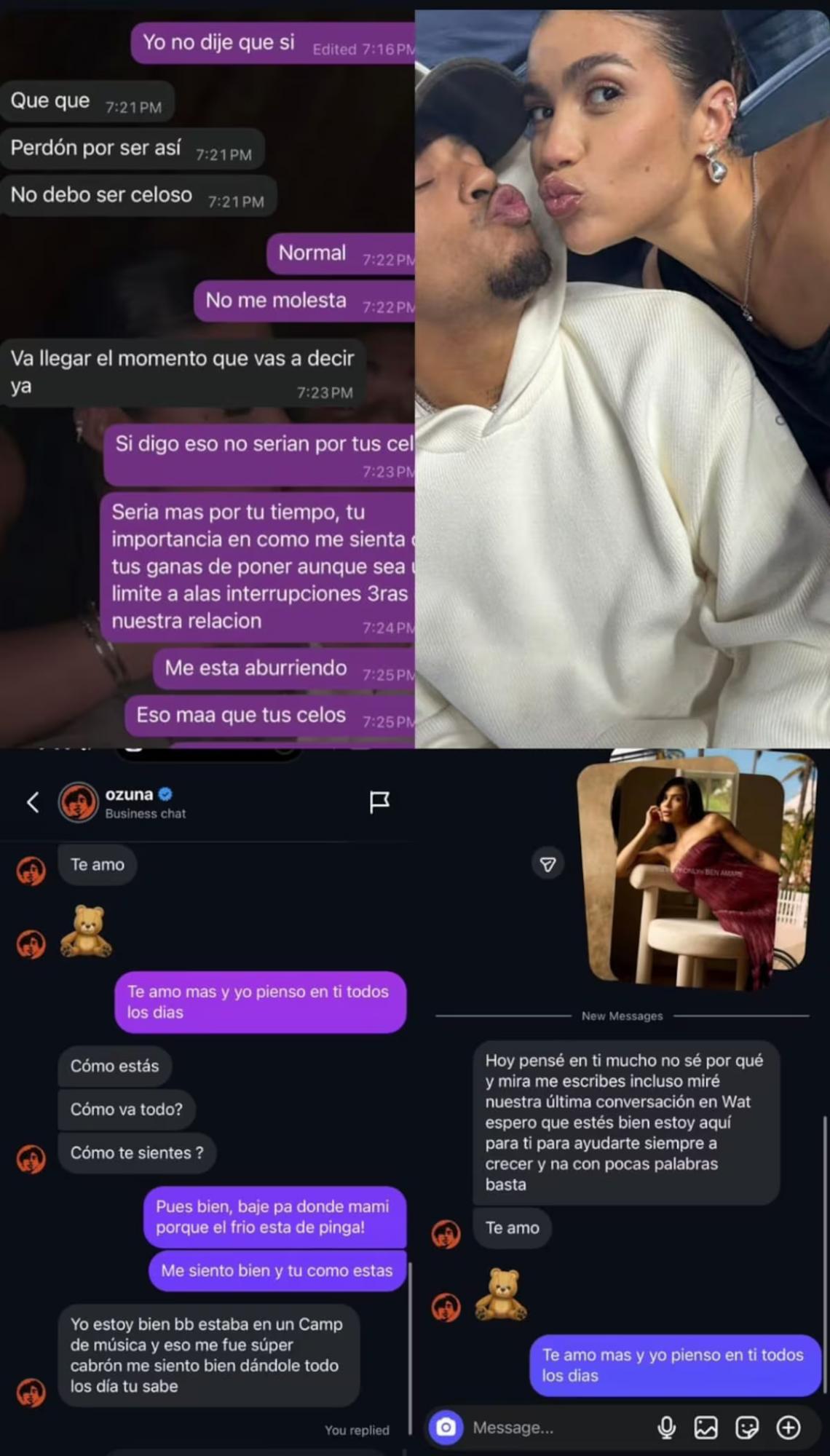 Modelo acusa a Ozuna de presunto maltrato físico y psicológico