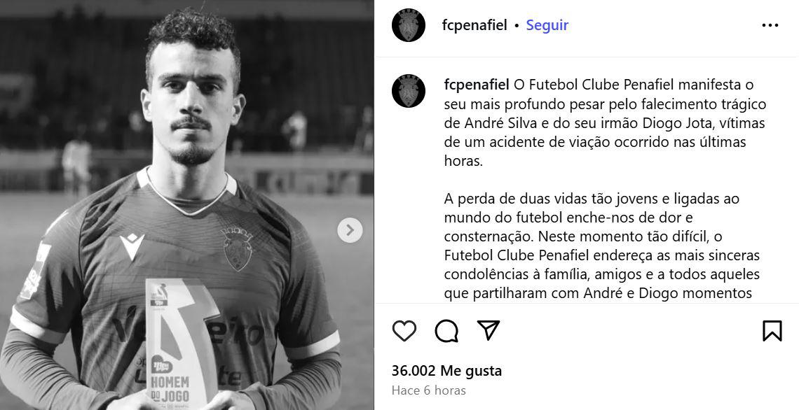 ¿Quién era André Silva, hermano de Diogo Jota, que también murió en el accidente?
