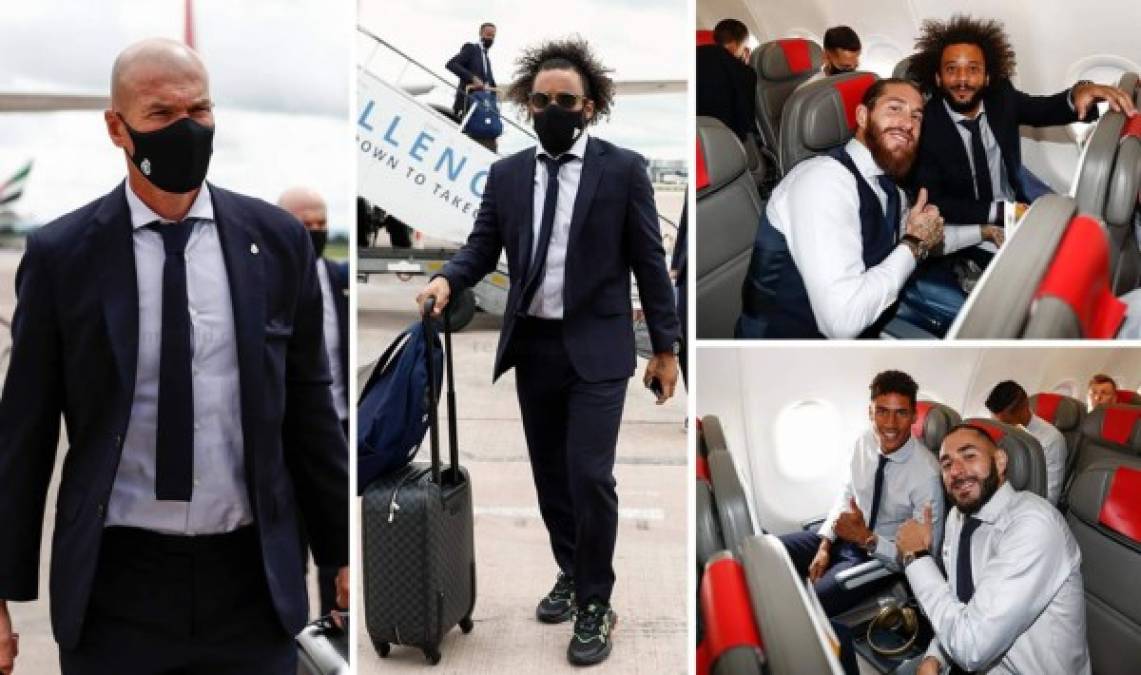 ¡El look de Marcelo! Así fue la llegada del Real Madrid a Manchester para la batalla contra el City