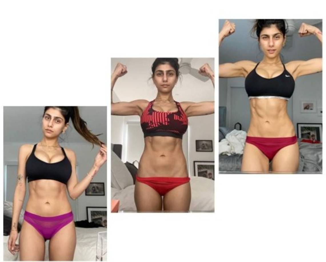 Las teorías sobre su aspecto son variadas, algunos dicen que Mia se excedió con el ejercicio, otros aseguran que ella se ve así porqupe se quitó unos implantes que tenía en los glúteos.