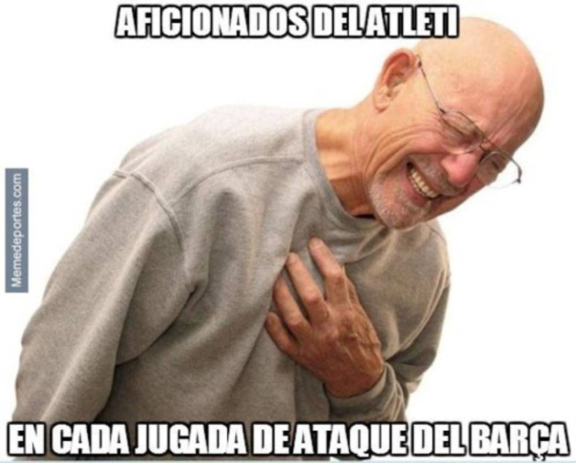 El Atlético en la segunda parte fue arrinconado por el cuadro barcelonista.