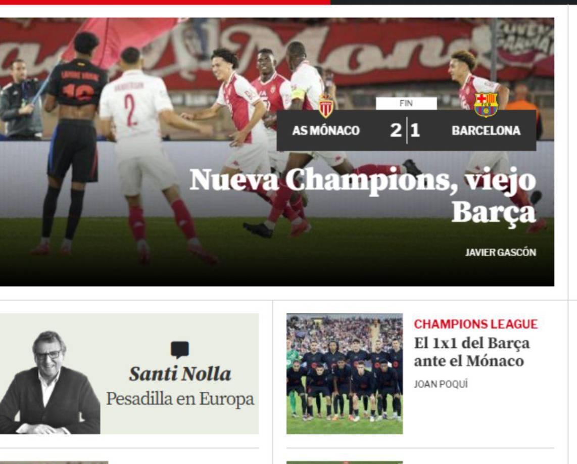 ”Nueva Champions, viejo Barça”, señalaron en Mundo Deportvo.