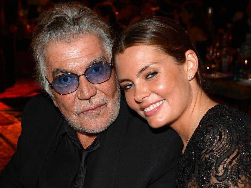 Roberto Cavalli junto a Sandra Nilsson - Bergam