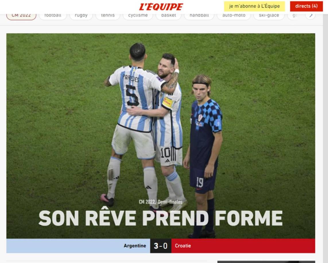 L’Equipe - “El sueño toma forma”.