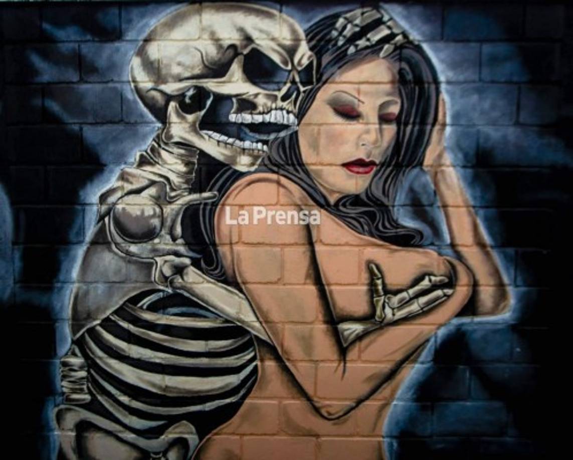 Las imágenes en las cárceles casi siempre hacen alusión a la muerte y a la mujer.