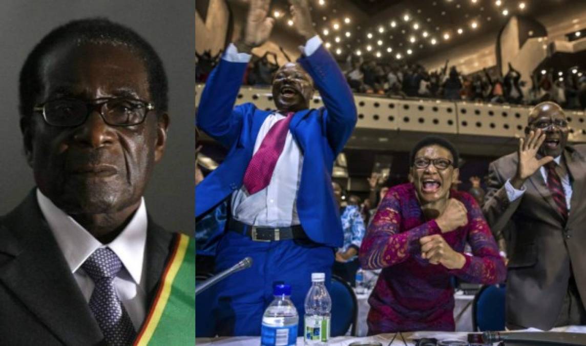 - Zimbabue, la caída de Mugabe -<br/><br/>El 21 de noviembre, Robert Mugabe, de 93 años, dimitió tras 37 años en el poder, tras ser abandonado por los militares y por su propio partido. <br/><br/>Fue reemplazado por su antigua mano derecha y vicepresidente, convertido luego en adversario, Emmerson Mnangagwa.<br/><br/>