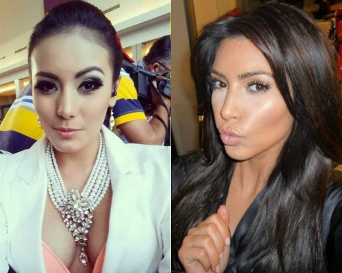 Kim y Elsa son distintas en las facciones de su rostro. Lo que sí es cierto es que la hondureña le encanta presumir sus accesorios y maquillaje. Algo que la socialité casi siempre hace.