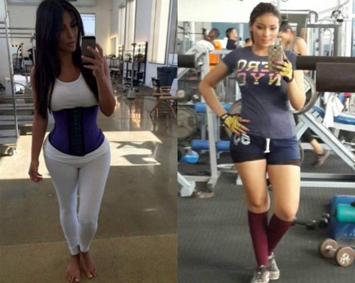 La joven periodista comparte fotografías de ella entrenando en el gimnasio. Similar a lo que hace Kim en sus cuentas oficiales.