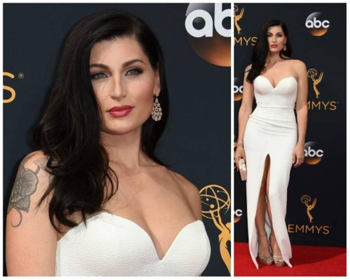 La actriz de Transparent, Trace Lysette en la alfombra de los premios Emmy 2016.