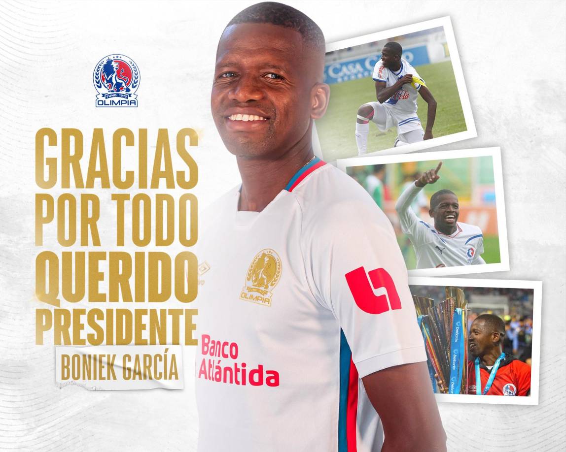 El Olimpia se despidió de Boniek García, futbolista que decidió retirarse del fútbol. 