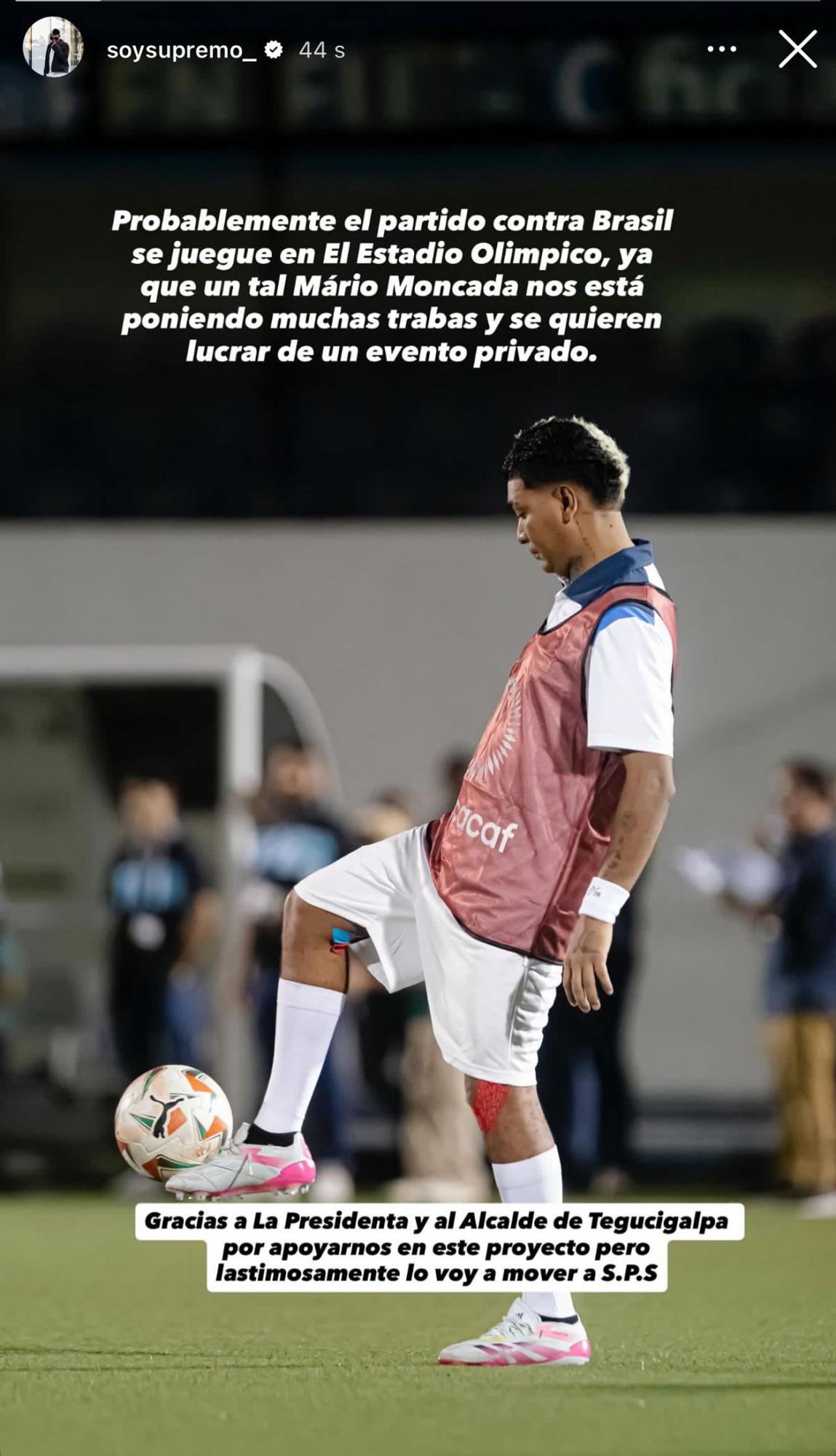 Supremo cambia sede de partido Tiktokers Honduras-Brasil al no llegar a acuerdo en Tegucigalpa