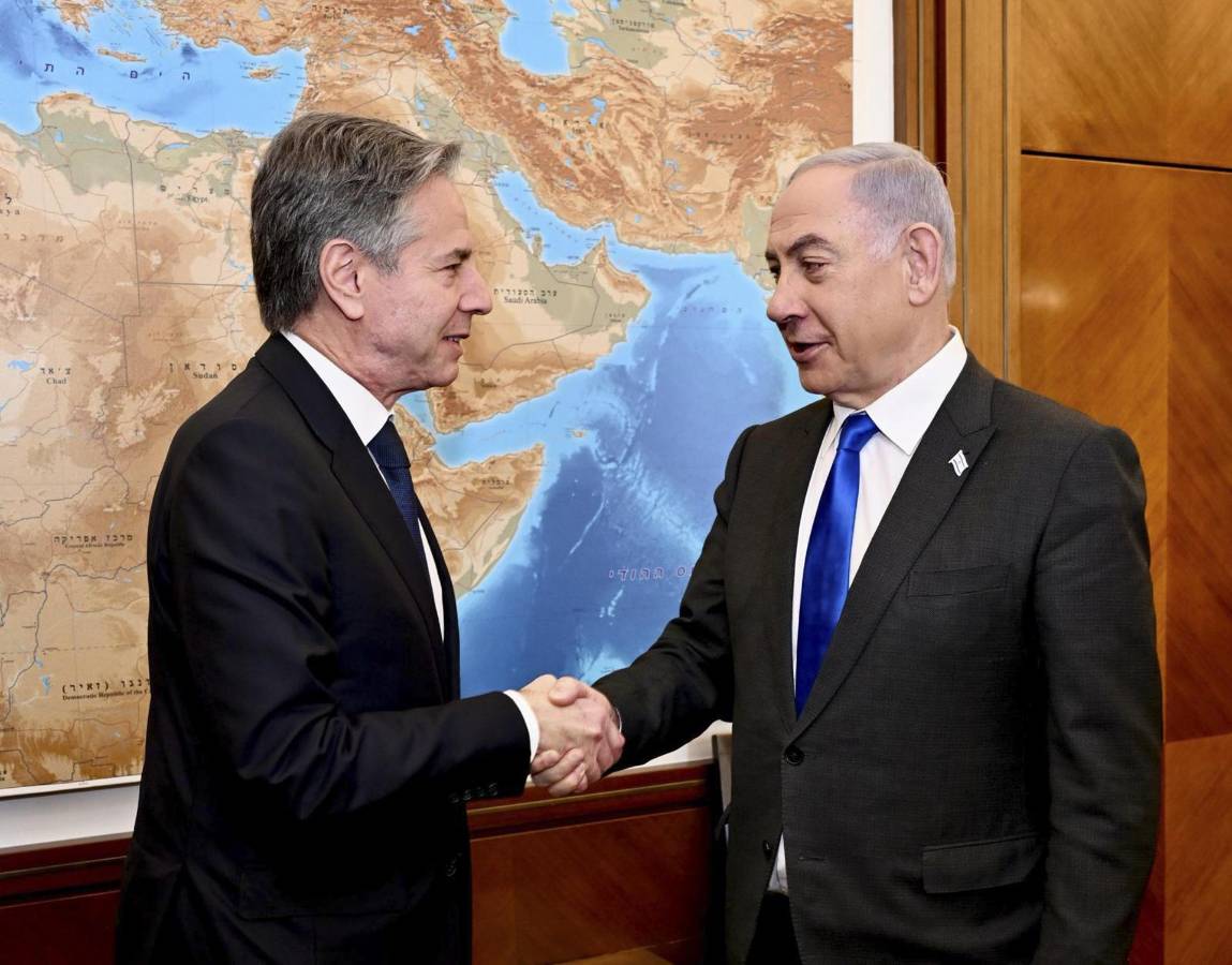 Blinken se reúne con Netanyahu para impulsar tregua en Gaza