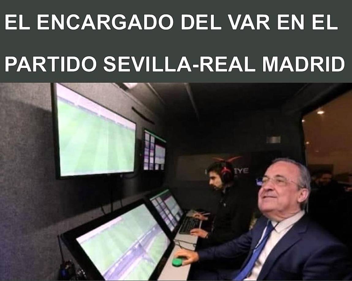 Los memes de la remontada del Real Madrid en Sevilla: El VAR, el árbitro, Benzema y el Barça
