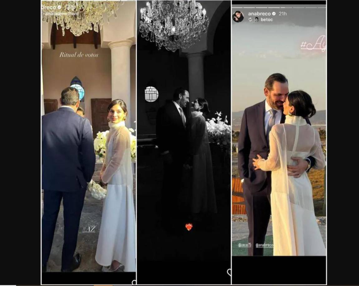 En su boda, la actriz de origen mexicano lució tres hermosos vestidos de novia que se convirtieron en el centro de atención en redes sociales. La protagonista de ‘Por Amar Sin Ley’, lució su primer ‘outfit’ durante el ritual de votos que protagonizó con el empresario y dueño de una agencia de viajes el pasado 26 de enero.