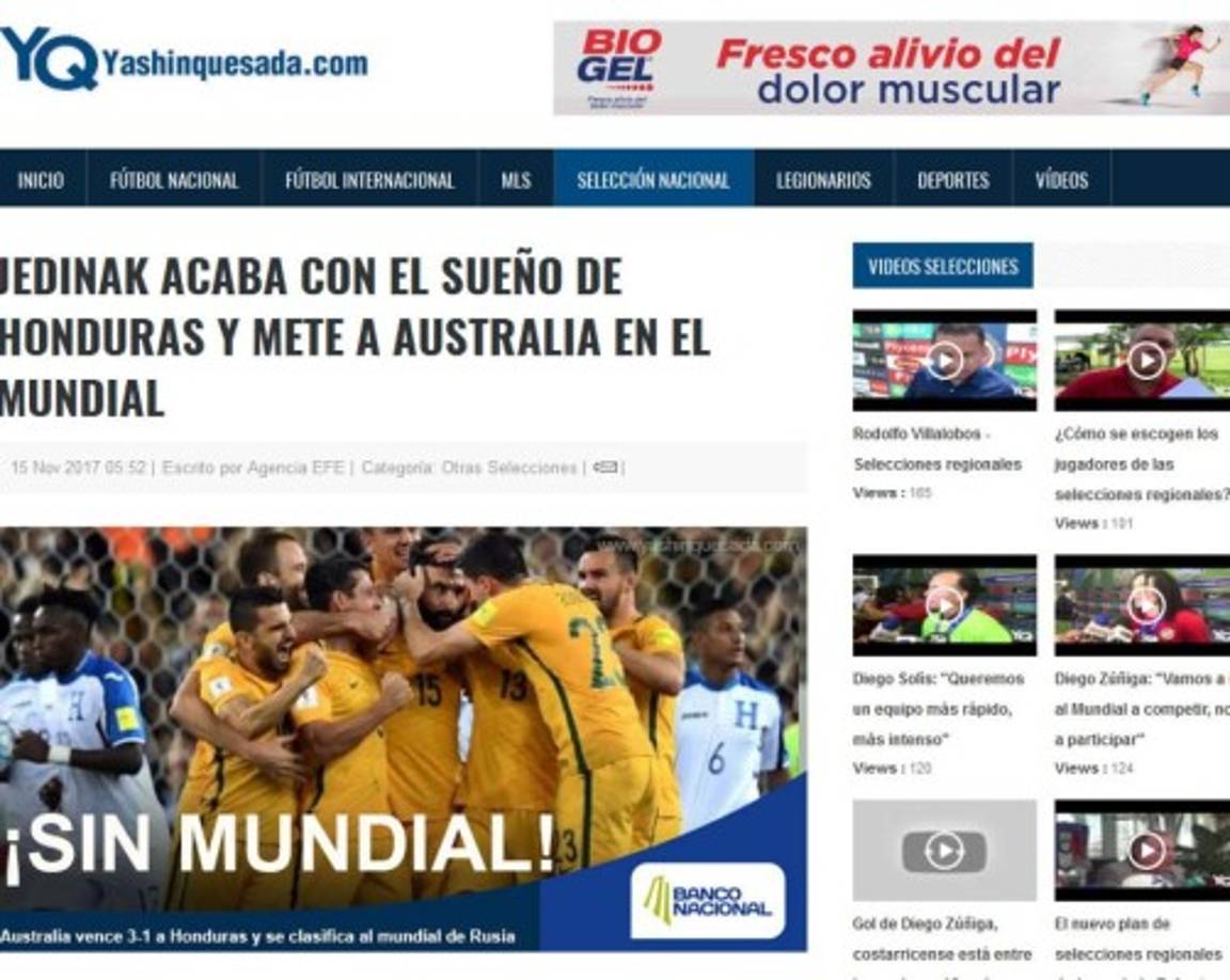 Medios de Costa Rica hablan del fracaso de Honduras y Pinto, el DT que los llevá a ellos hasta los cuartos de final en Brasil 2014.