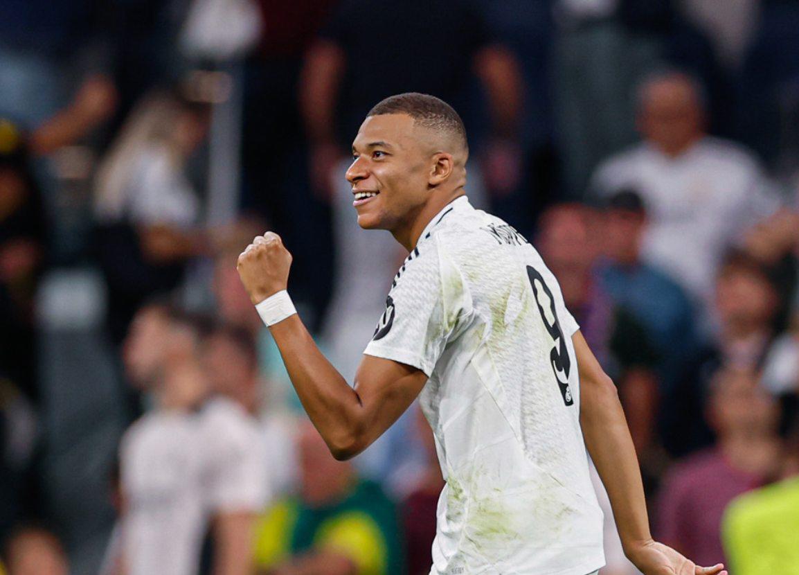 Mbappé marcó su primer gol en Champions League con Real Madrid