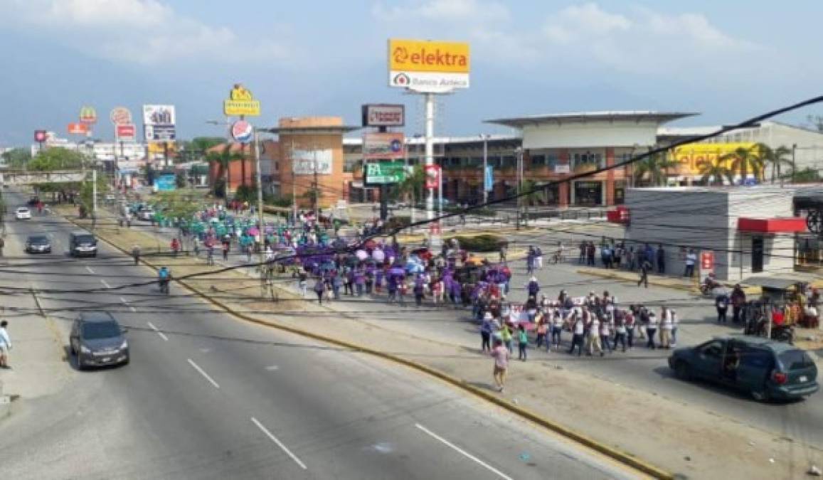Los obreros salieron a las 8:00 am hacia el centro de San Pedro Sula.