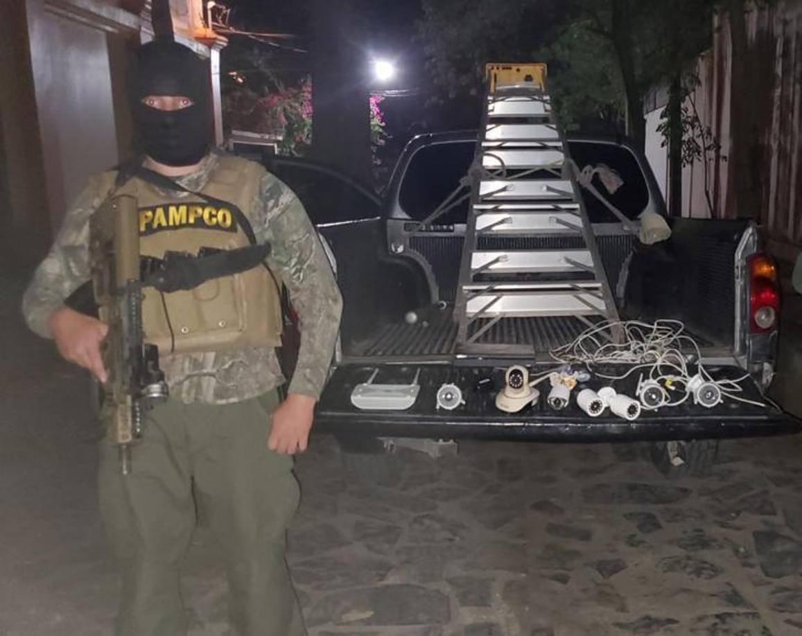 Las cámaras, según la Dipampco, pertenecen a la estructura criminal Pandilla Barrio 18. 