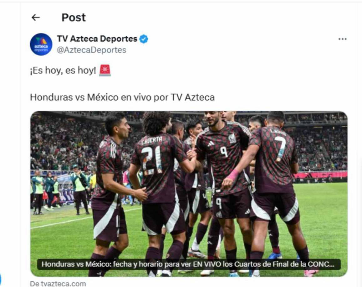 TV Azteca Deportes de México. 