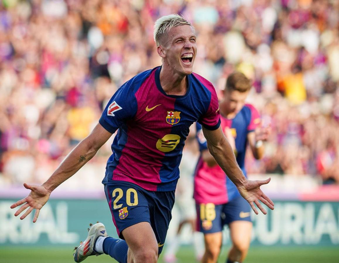 Dani Olmo sumó su segundo gol con la camiseta del Barcelona.