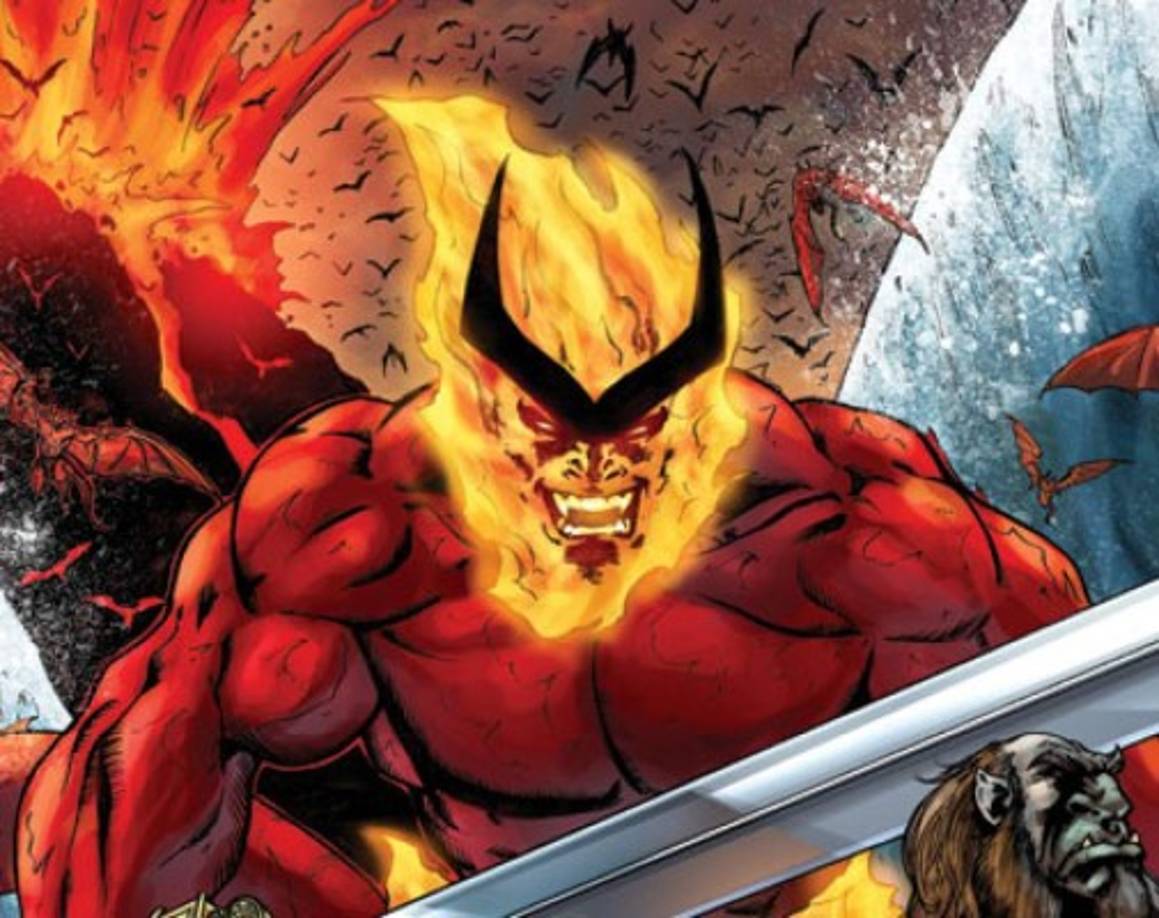 SURTUR es un Gigante de Fuego, enemigo mortal de Asgard, el reino de Thor, al que destruye en la película Thor: Ragnarok. Viene de la dimensión conocida como Muspelheim y mide más de 300 metros de alto.
