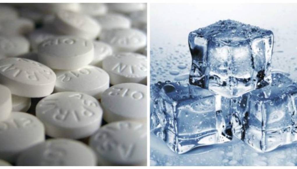 Aspirina y Hielo para la piel cansada