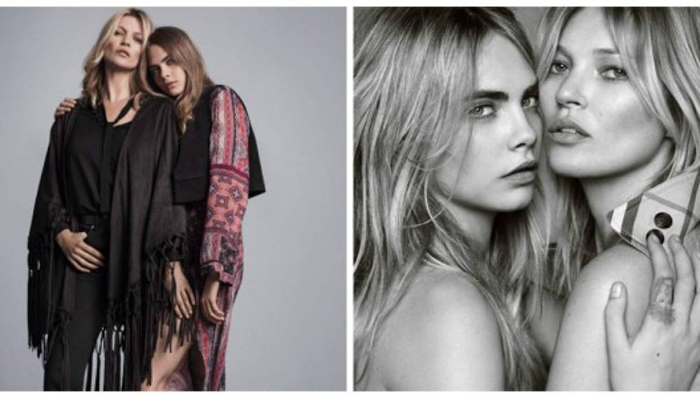 Cara Delevingne y Kate Moss juntas en campaña