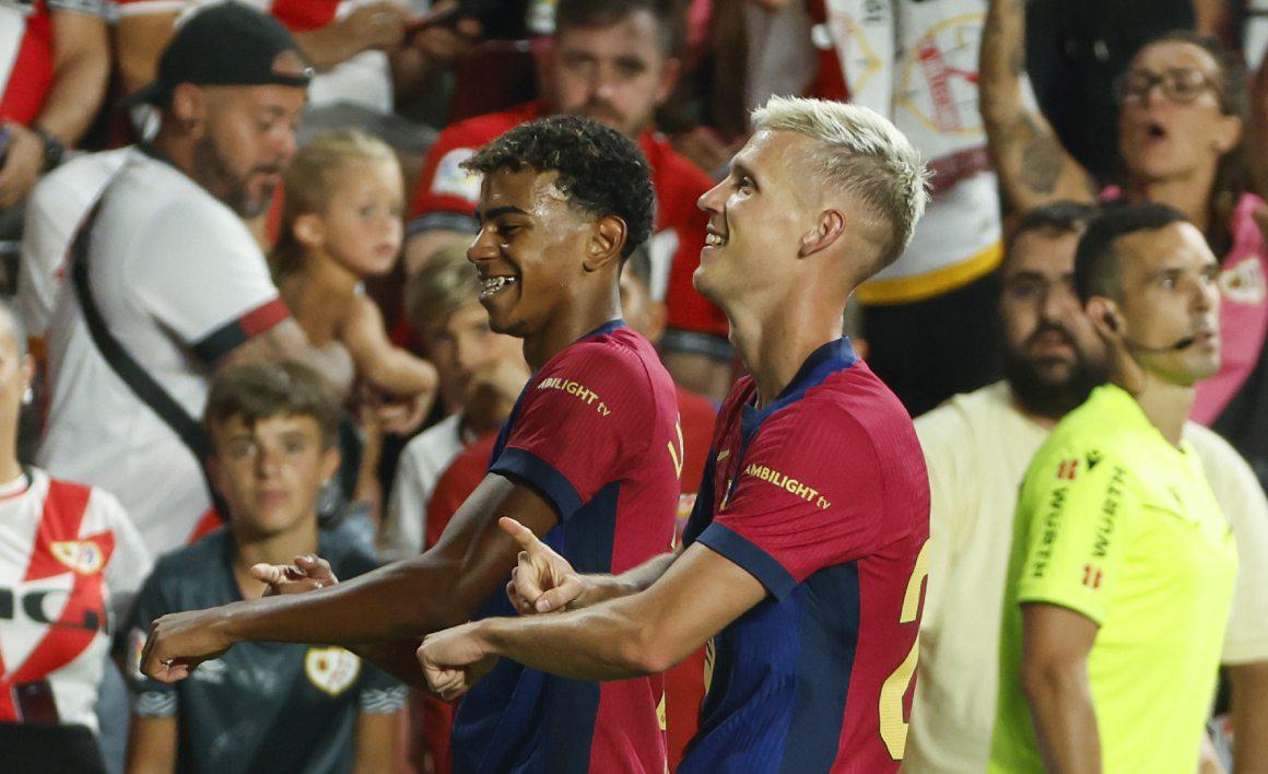 El Barcelona remonta con exhibición de Dani Olmo y es líder