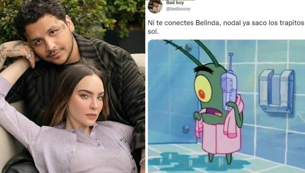 Christian Nodal exhibió este miércoles una supuesta conversación que mantuvo con Belinda para mostrar que la cantante le pedía dinero para cuidados personales y para sus padres. Los memes no podían faltar. 