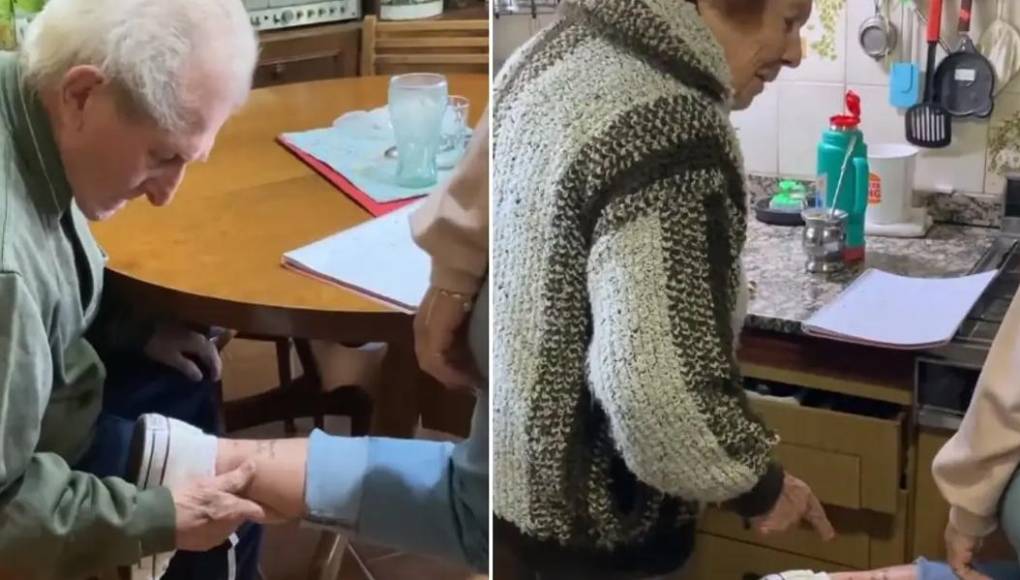 Video viral: Joven se tatúa los nombres de sus abuelitos y así reaccionaron ellos