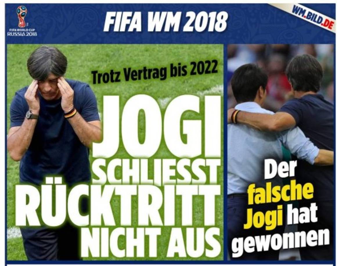 Catástrofe, desgracia histórica, final bochornoso, pesadilla: La prensa alemana no se ha quedado corta al calificar la actuación de su selección de fútbol en el Mundial de Rusia tras quedar por primera vez eliminada en la primera fase.