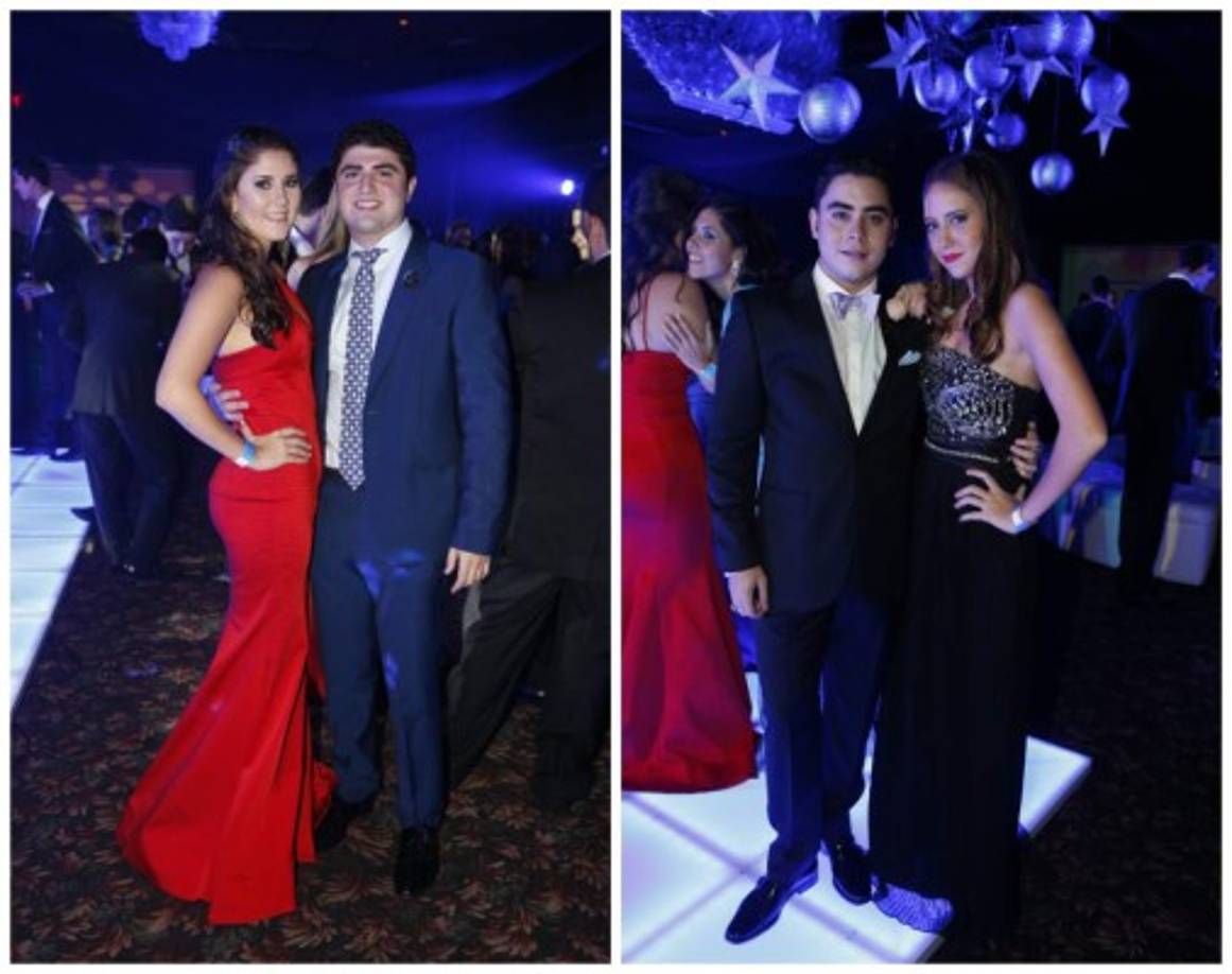 Gabrielle Dabdoub y Michael Canahuati con Nelson Kafati y Julie Pineda .