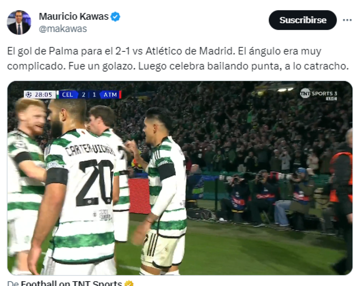 Luis Palma desata locura tras marcar su primer golazo en Champions