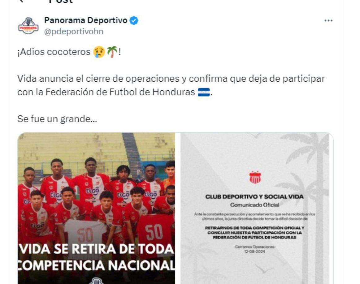 ”Se fue un grande”, lamentaron en Panorama Deportivo.