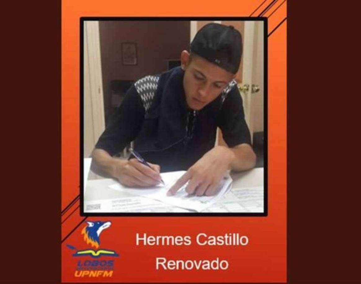 La UPN anunció en sus redes sociales la renovación del delantero Hermes Castillo.