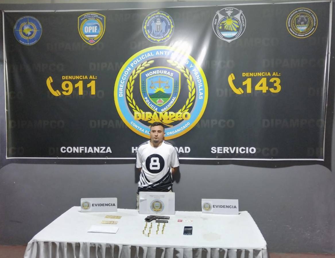 Cae miembro de la Pandilla 18 por cobro de extorsión en SPS
