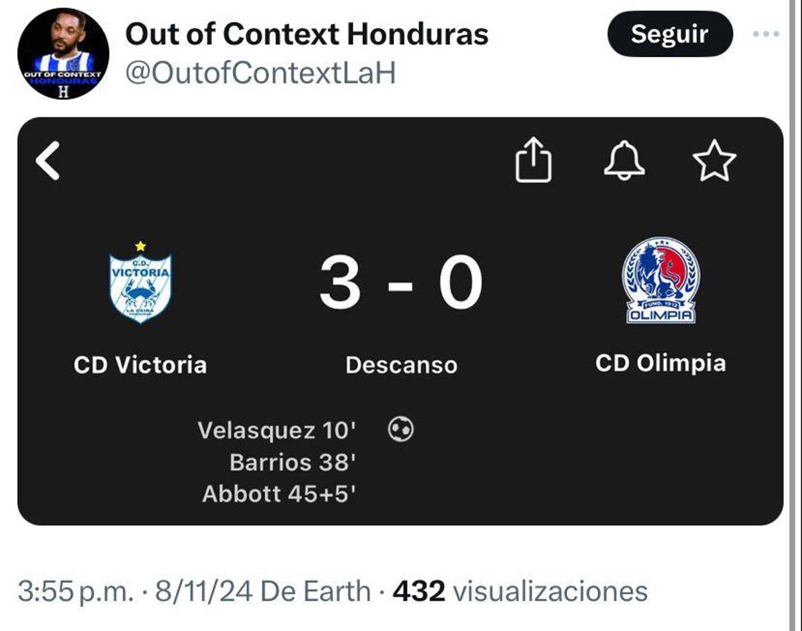 Olimpia cayó por 3-1 en La Ceiba ante Victoria y los memes no faltaron. 