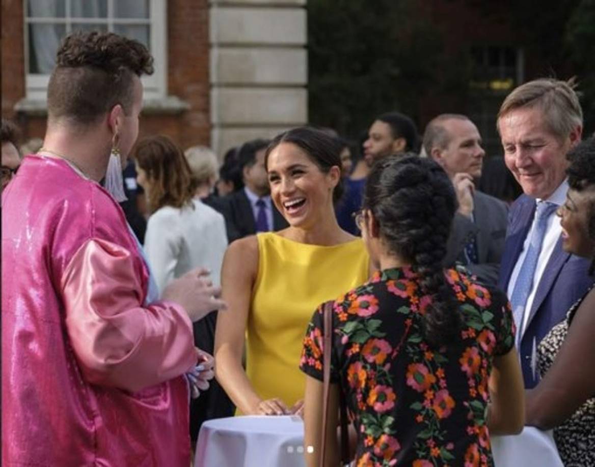 La pareja compartió con los jóvenes de la asociación de 53 países, mayoritariamente del Imperio Británico.<br/><br/>