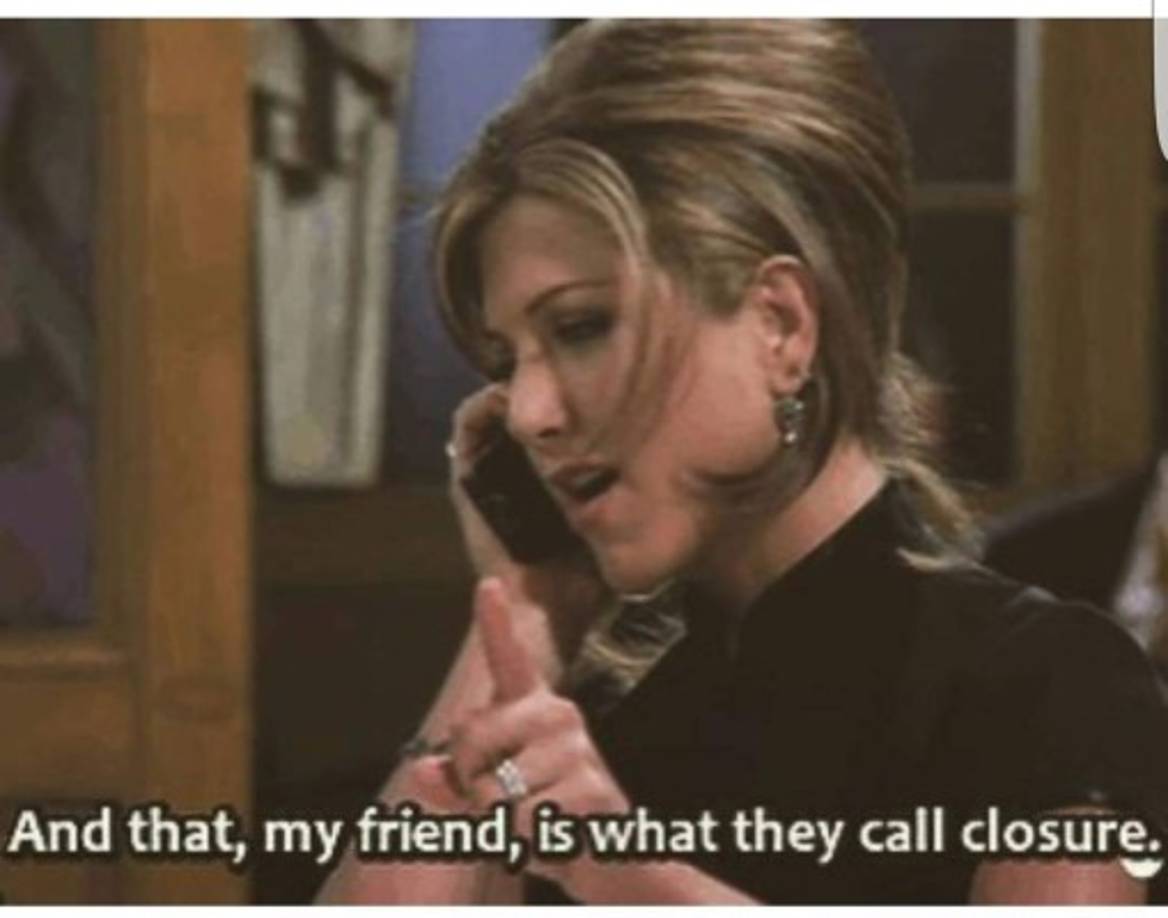 Y eso mi amigo es lo que se llama un cierre.