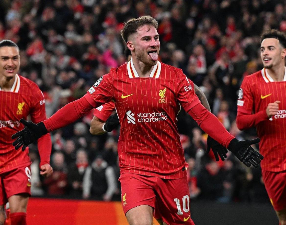 El argentino Alexis Mac Allister marcó el primer gol del Liverpool contra el Real Madrid y así lo celebró.