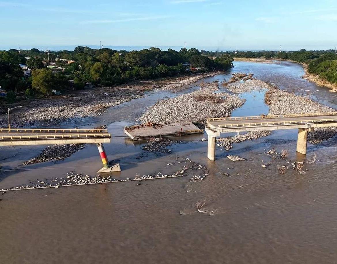 El puente Saopín de La Ceiba, construido en 1976, ha colapsado en dos ocasiones, el 4 de noviembre de 2020 con la tormenta Eta y el 15 de noviembre de 2024 con la tormenta Sara. 